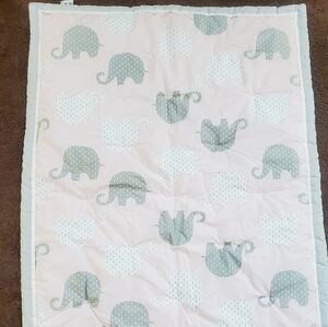 NoJo Dreamer Infant Girl Pink Grey Elephant Crib Comforter